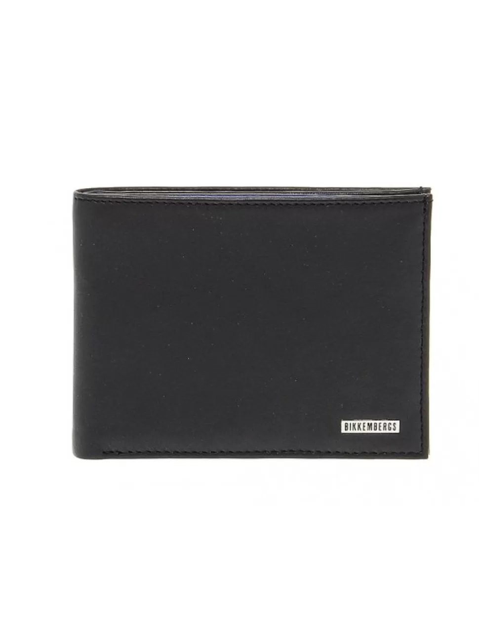 Brieftasche-Bikkembergs Brieftasche Wallet Metal Plate Aus Leder