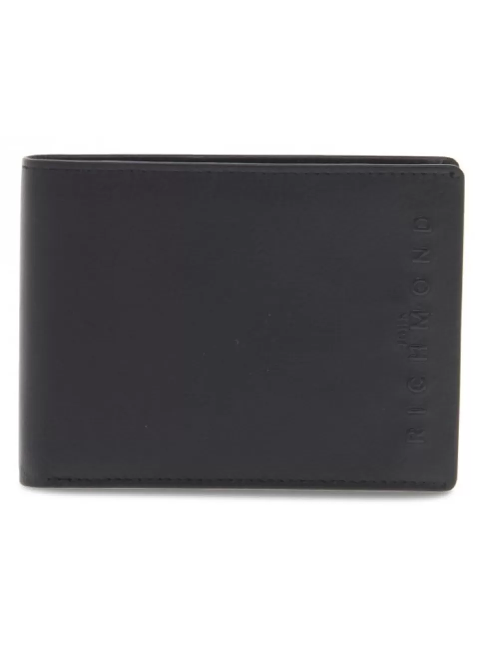 Brieftasche-John Richmond Brieftasche Wallet Aus Leder Schwarz