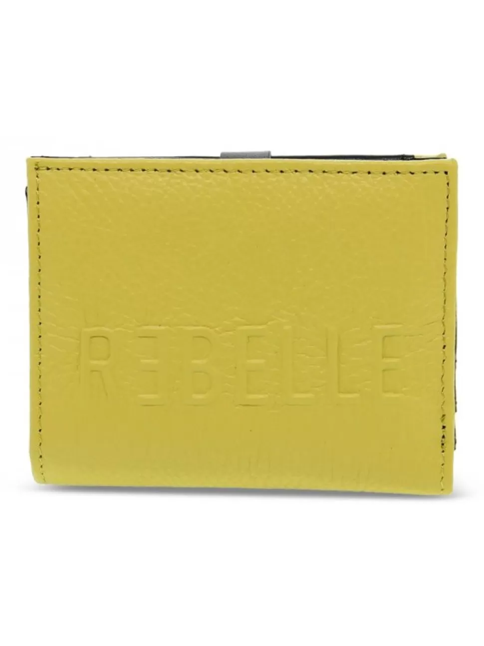 Brieftasche-Rebelle Brieftasche Ziparoun S Dollaro Lime Aus Leder Kalk