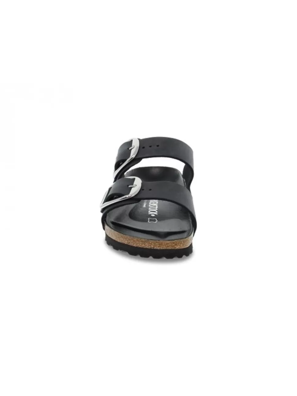 Niedrige Sandale-Birkenstock Flache Sandalen Arizona Big Buckle Aus Leder Schwarz