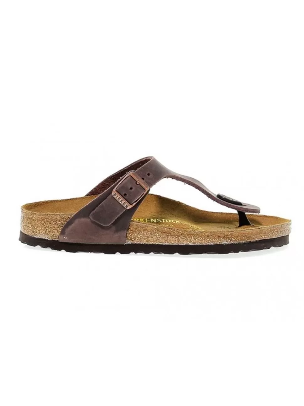 Niedrige Sandale-Birkenstock Flache Sandalen Gizeh Aus Leder Habana