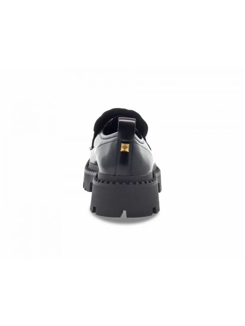 Niedriger Schuh-Ash Flacher Schuh Genial Stud Aus Geburstet Schwarz