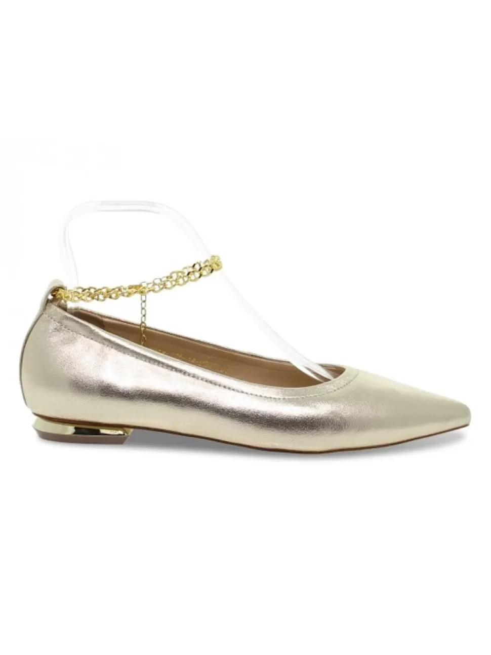 Niedriger Schuh-Emanuèlle Vee Flacher Schuh Emanuelle Vee Gucci Flat Aus Laminieren Platin