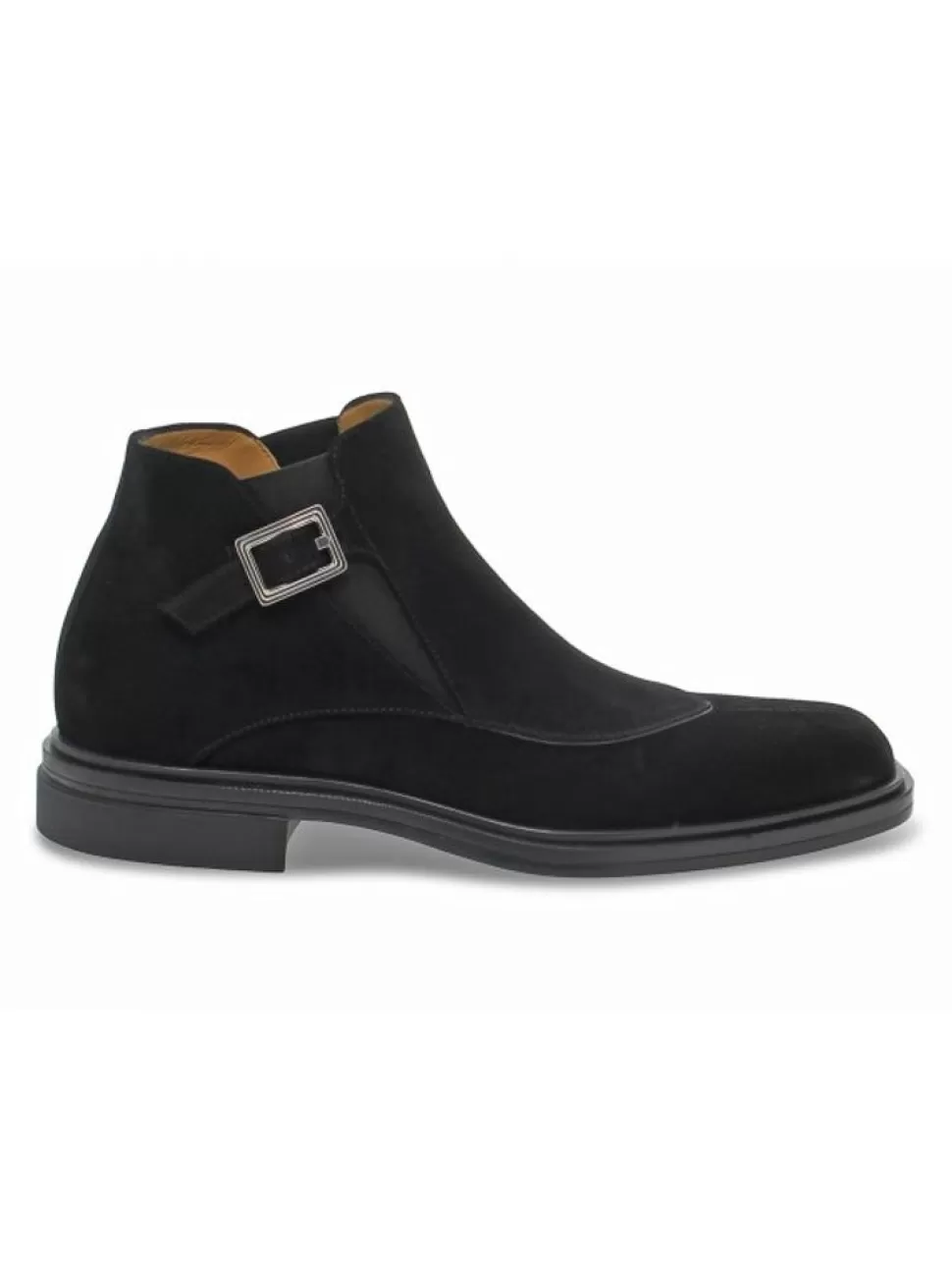 Halbstiefel-Cesare Paciotti Halbstiefel Beatles Stile Inglese Aus Gamse Schwarz