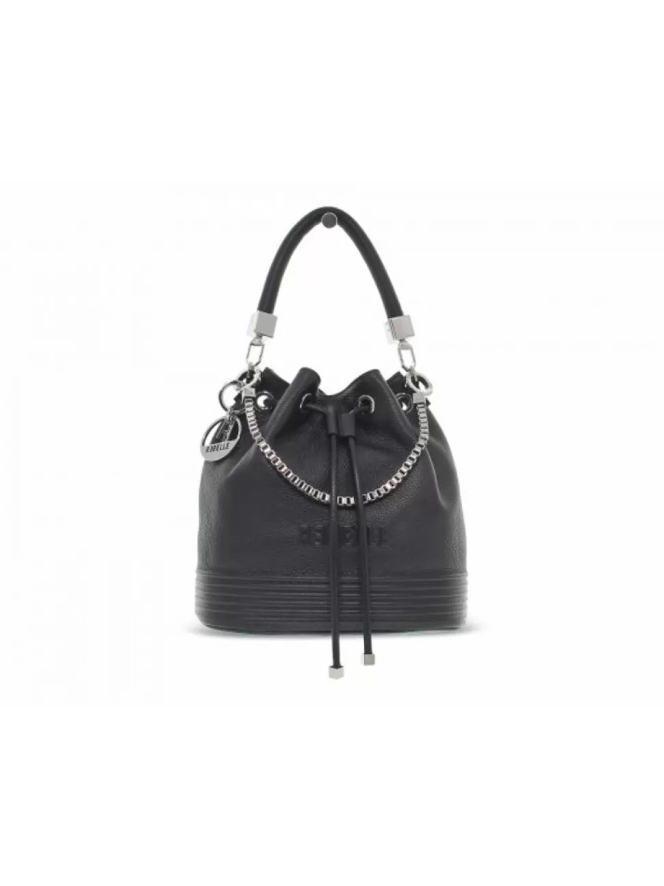 Handtaschen-Rebelle Handtasche Mizuki Buket Dollaro Black Aus Leder Schwarz