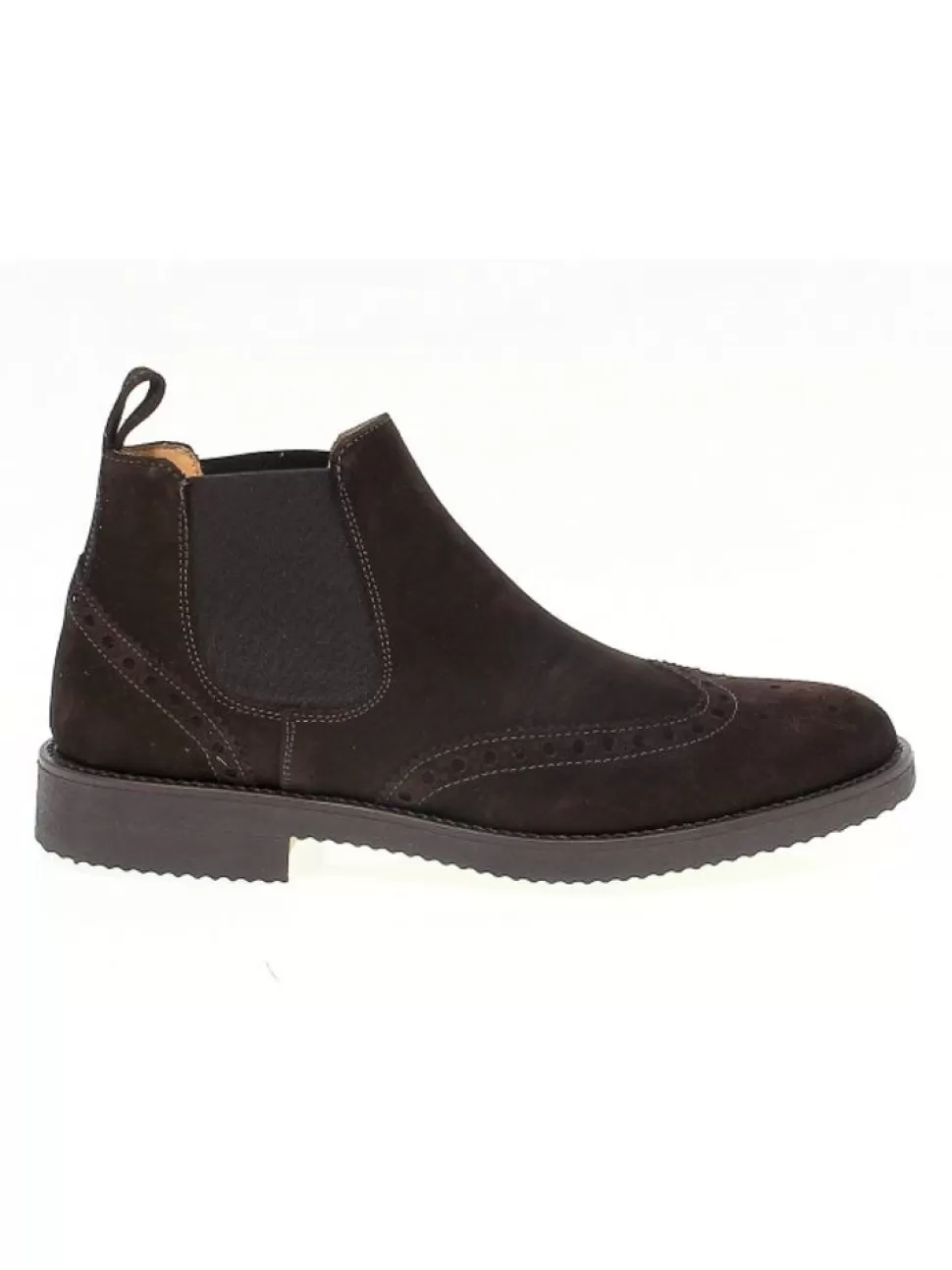 Stiefeletten-Antica Cuoieria Knochelschuhe Stile Inglese Aus Gamse Dunkelbraun