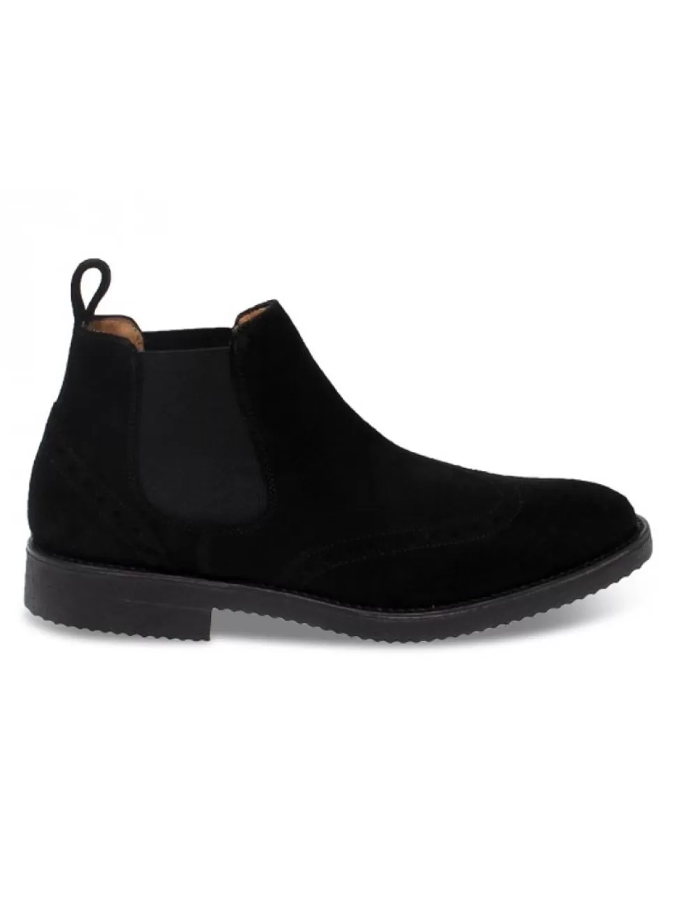 Stiefeletten-Antica Cuoieria Knochelschuhe Stile Inglese Aus Gamse Schwarz