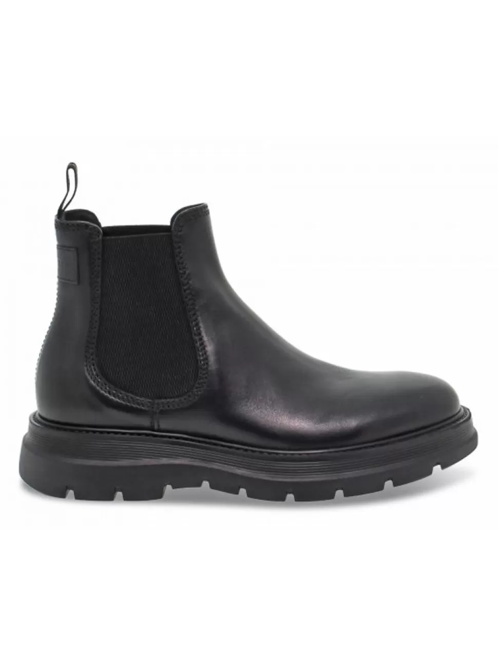 Stiefeletten-Fabi Knochelschuhe Beatle Stile Inglese Aus Leder Schwarz