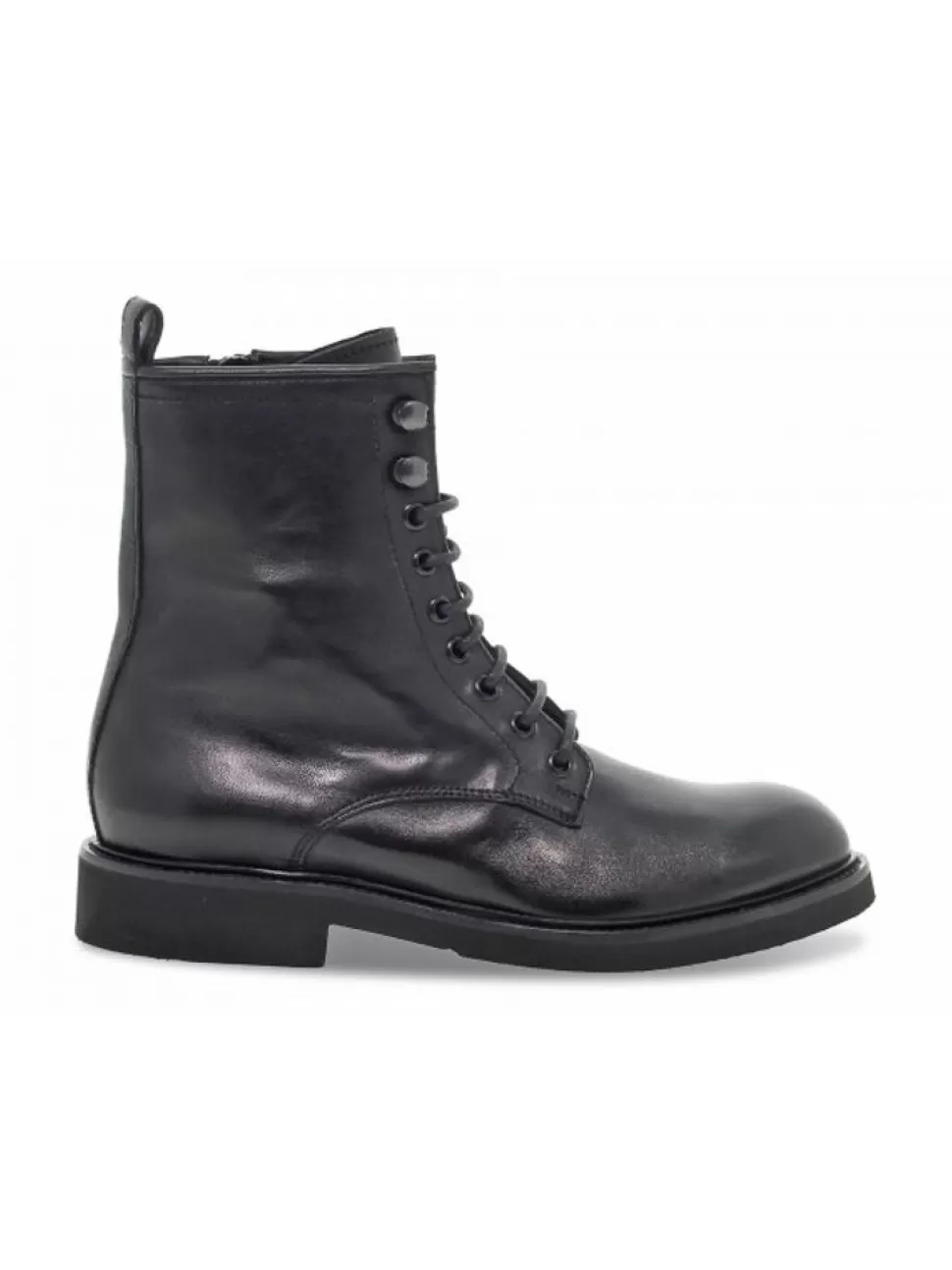 Knochelschuhe-Guidi Calzature Knochelschuhe Anfibio Stile Inglese Aus Leder Schwarz