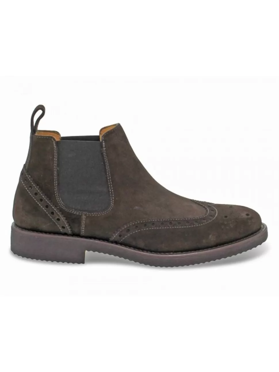 Stiefeletten-Guidi Calzature Knochelschuhe Stile Inglese Aus Gamse Dunkelbraun