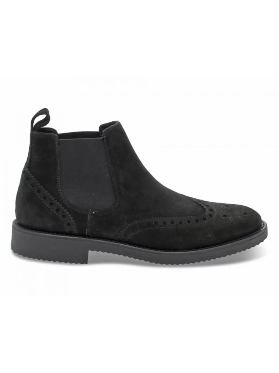 Stiefeletten-Guidi Calzature Knochelschuhe Stile Inglese Aus Gamse Schwarz