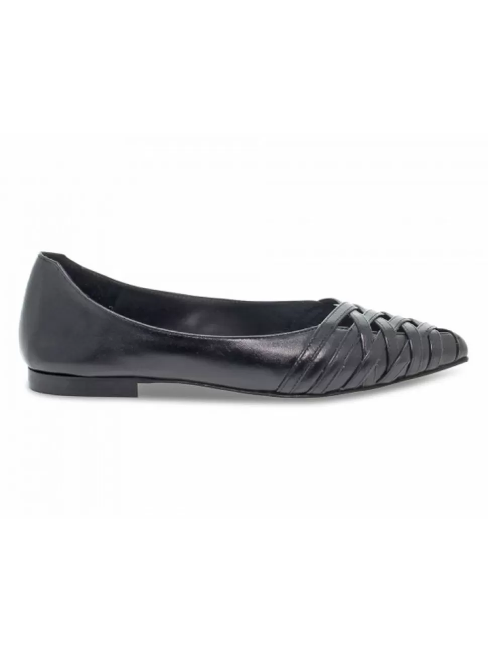 Dekolletee-Poesie Veneziane Pumps Gucci Flat Aus Leder Schwarz