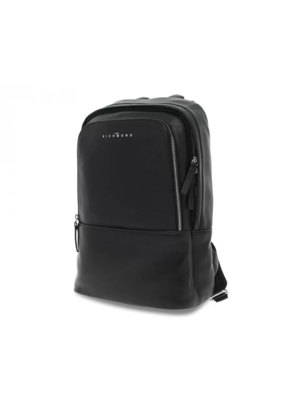 Rucksack-John Richmond Rucksack Backpack Aus Leder Schwarz