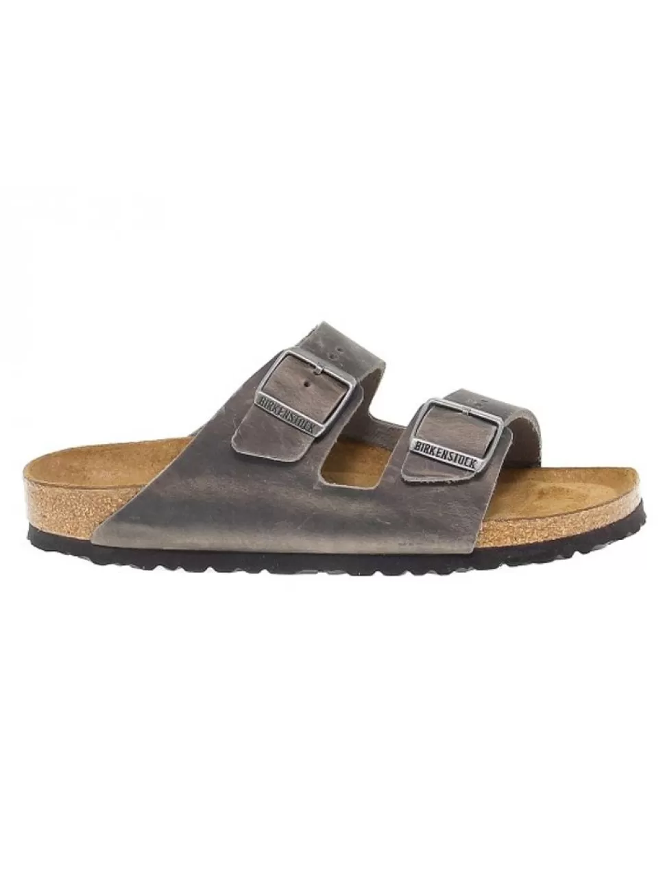 Sandalen-Birkenstock Sandalen Arizona Aus Leder Grau