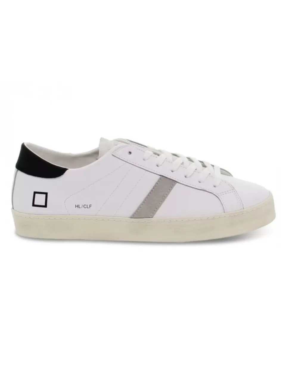 Sneakers-D.A.T.E. Sneaker Hill Low Calf White-Black Aus Leder Weis