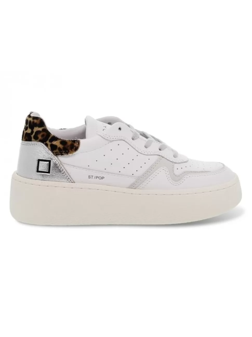 Sneakers-D.A.T.E. Sneaker Step Pop Aus Leder Weis