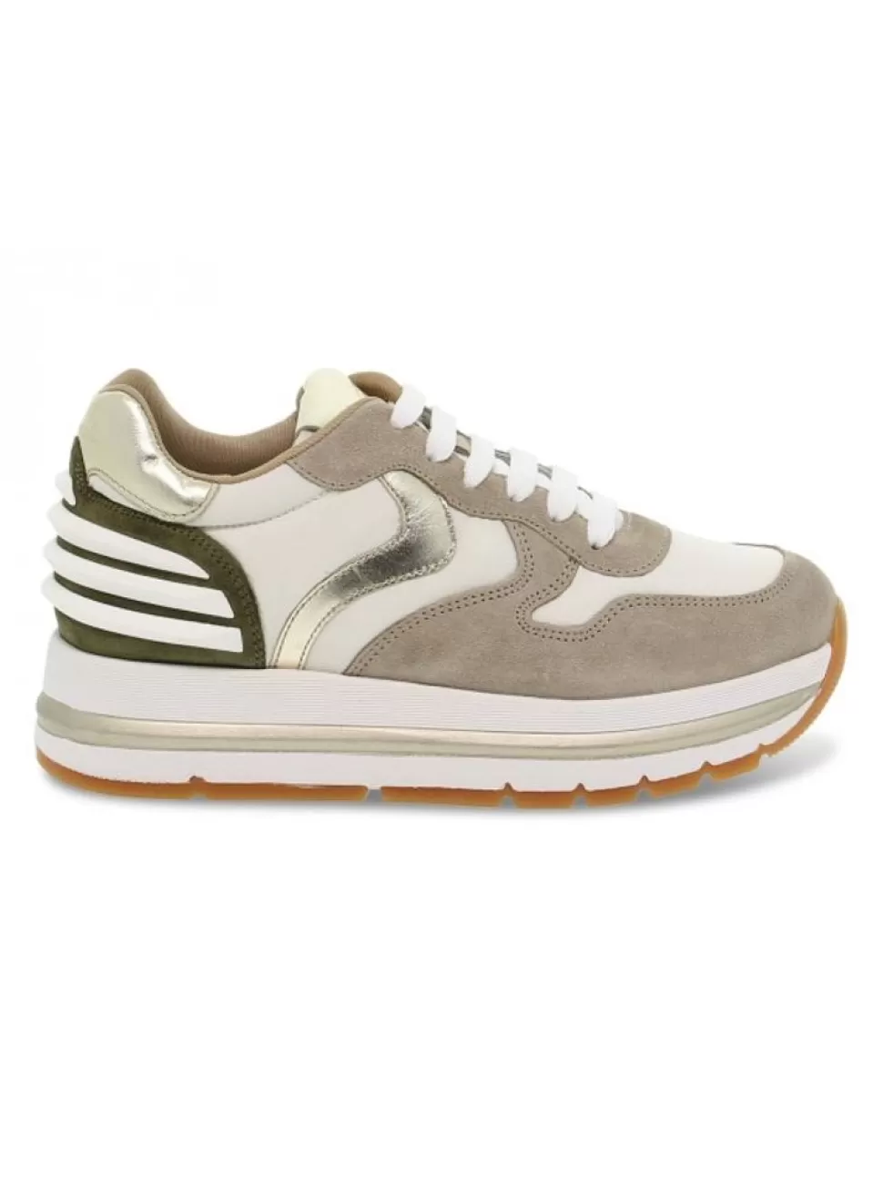 Sneakers-Voile Blanche Sneaker Maran Power Aus Gamse Sand