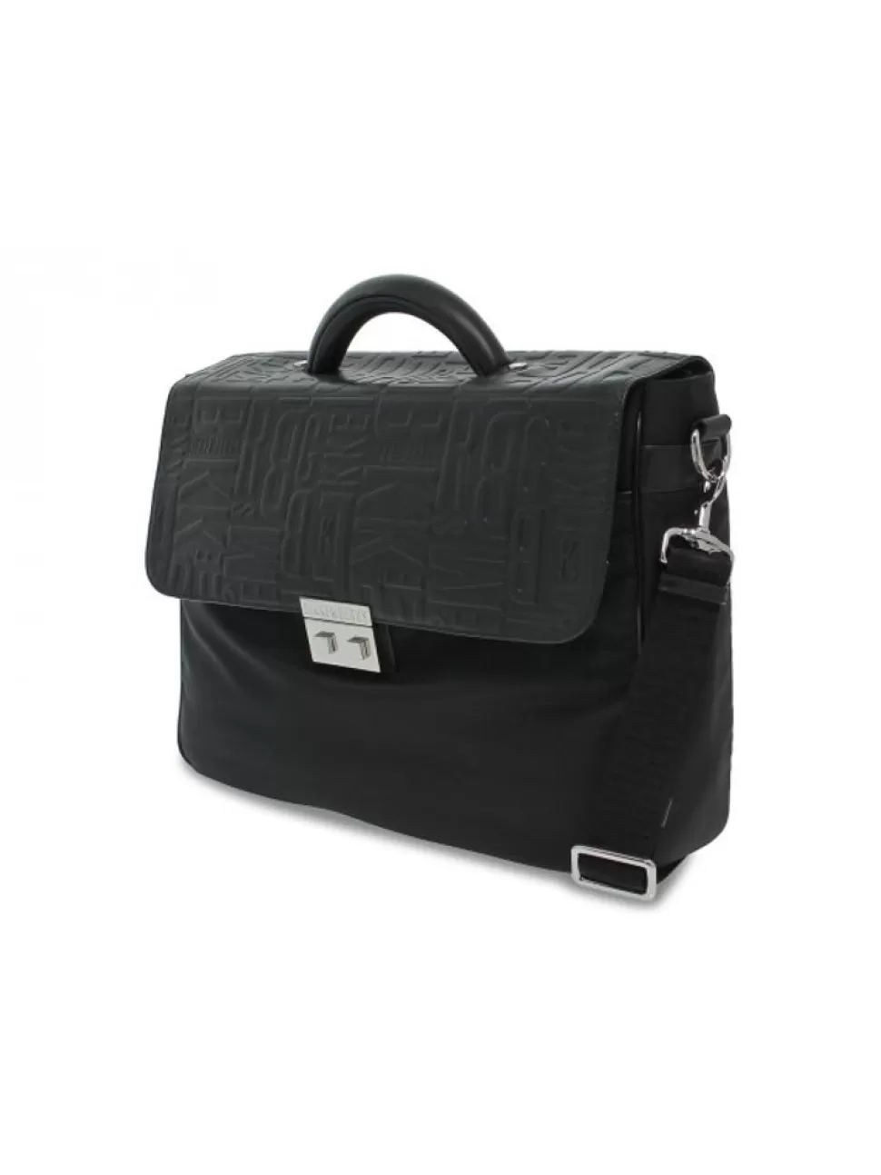 Tasche-Bikkembergs Tasche Brief Case Aus Leder Schwarz