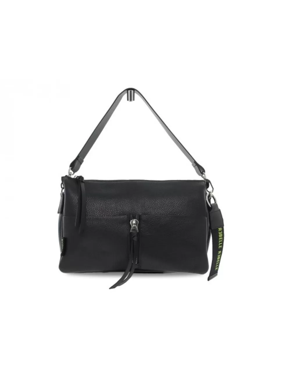 Umhangetasche-Rebelle Umhangetasche Athena Crossbody M Dollaro Aus Leder Schwarz