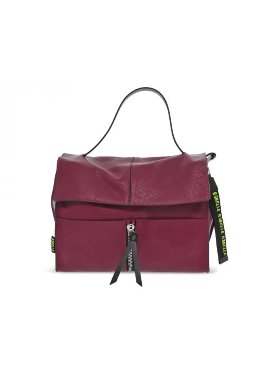 Umhangetasche-Rebelle Umhangetasche Clio Satchel L Dollaro Aus Leder Pflaume