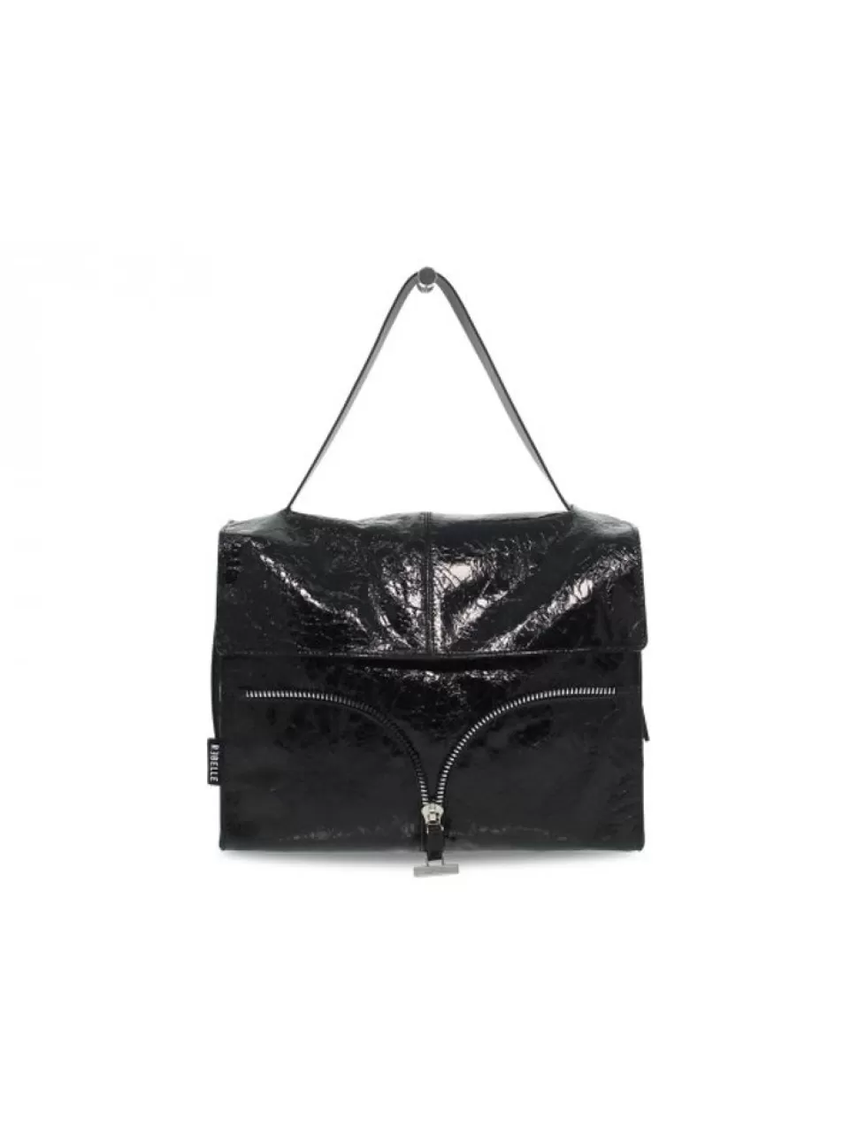 Umhangetasche-Rebelle Umhangetasche Satchel L Naplak Aus Malen Schwarz