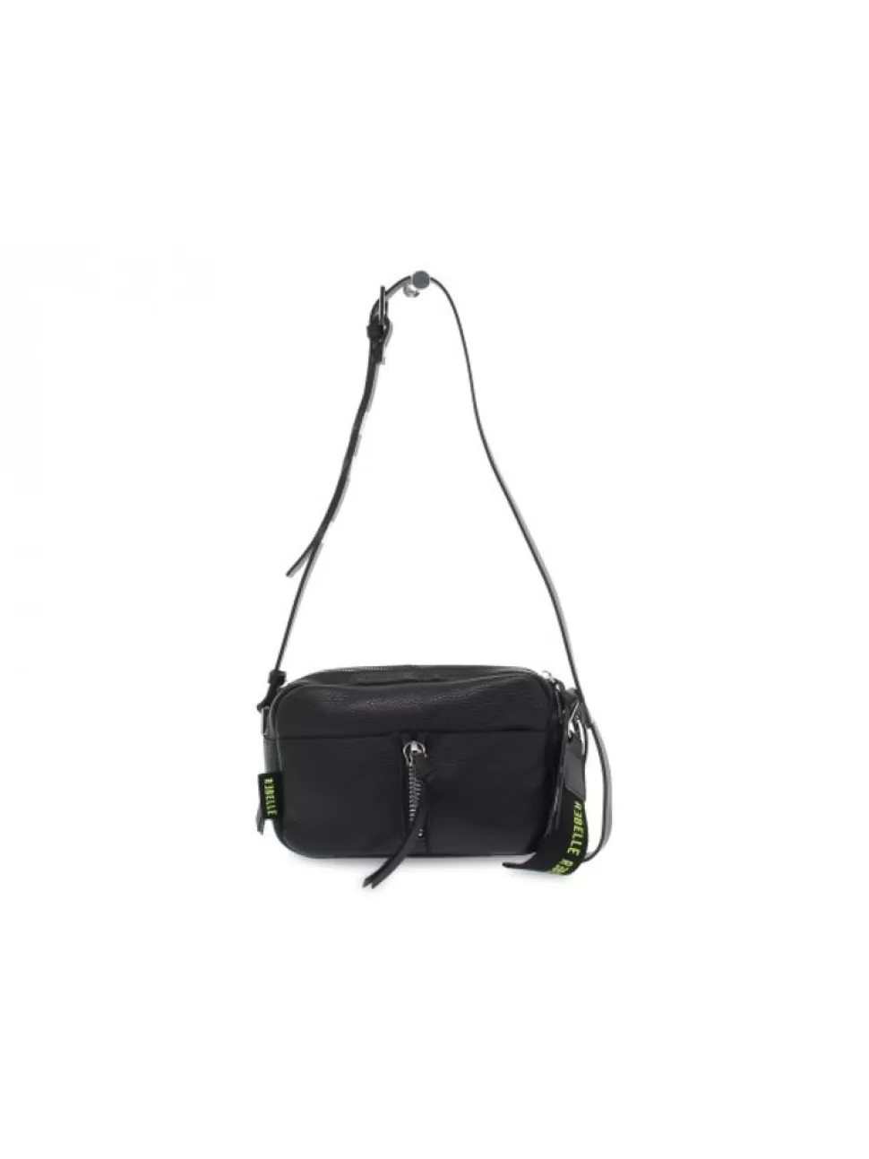 Umhangetasche-Rebelle Umhangetasche Talia Crossbody Dollaro Aus Leder Schwarz